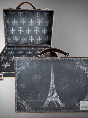 NWT Luggage Look Storage Case, Audrey Jeanne Roberts. “Eiffel Tower”, 2017,
